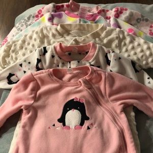 Baby girl footies